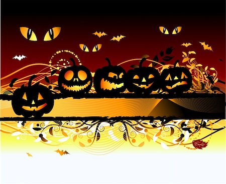 simsearch:400-09081867,k - Halloween night background Fotografie stock - Microstock e Abbonamento, Codice: 400-04099936