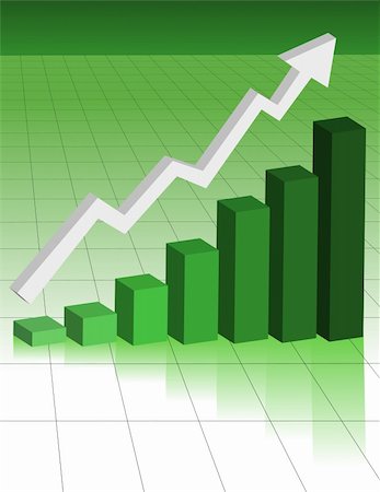 simsearch:400-09009302,k - Green Business Graph background Photographie de stock - Aubaine LD & Abonnement, Code: 400-04099976