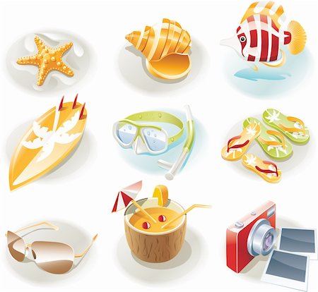 swim icon - Tropical vacations related icons Stock Photo - Budget Royalty-Free & Subscription, Code: 400-04099981