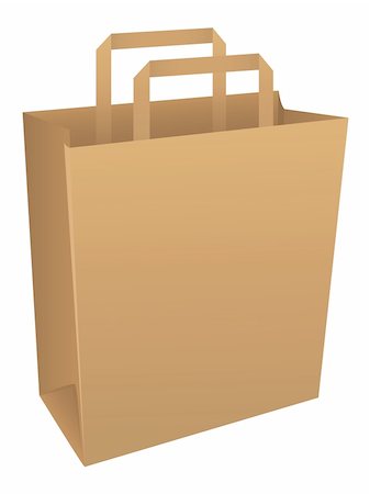 Brown paper bag.  Please check my portfolio for more packaging illustrations. Stockbilder - Microstock & Abonnement, Bildnummer: 400-04099994