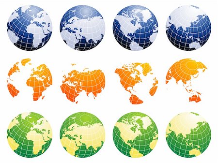 simsearch:400-05189002,k - Globe of the World vector illustration Photographie de stock - Aubaine LD & Abonnement, Code: 400-04090207