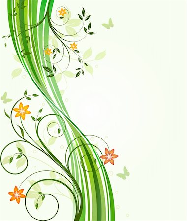 Floral  vector background Stock Photo - Budget Royalty-Free & Subscription, Code: 400-04090682