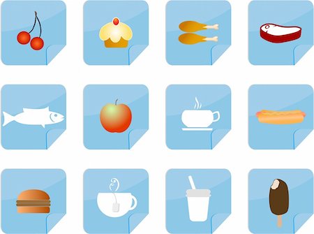 simsearch:400-04954423,k - food icons Stock Photo - Budget Royalty-Free & Subscription, Code: 400-04091278