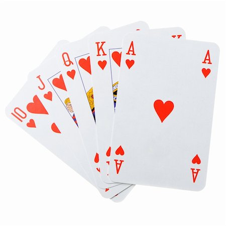 Playing cards on a white background. Poker cards Stock Photo - Budget Royalty-Free & Subscription, Code: 400-04091469