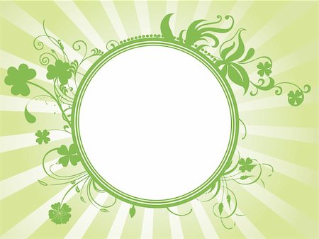 creative 17th march shamrock floral pattern Stock Photo - Budget Royalty-Free & Subscription, Code: 400-04091958