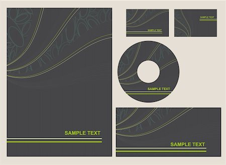 set of corporate identity - letter, blank, disk and buiness cards. vector Stock Photo - Budget Royalty-Free & Subscription, Code: 400-04092051