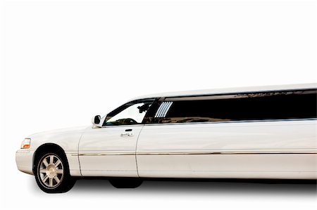 An isolated limousine on white Stock Photo - Budget Royalty-Free & Subscription, Code: 400-04092201