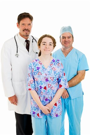 simsearch:400-05088212,k - Trustworthy medical team isolated on a white background. Stock Photo - Budget Royalty-Free & Subscription, Code: 400-04092287