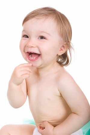 simsearch:400-04100917,k - sweet and happy baby girl. over white background Stock Photo - Budget Royalty-Free & Subscription, Code: 400-04092348