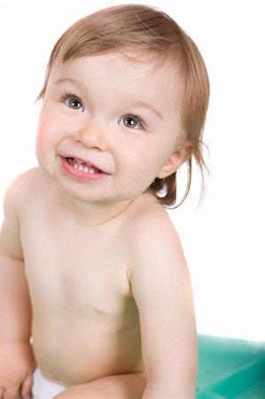 simsearch:400-04825533,k - sweet and happy baby girl. over white background Stock Photo - Budget Royalty-Free & Subscription, Code: 400-04092349