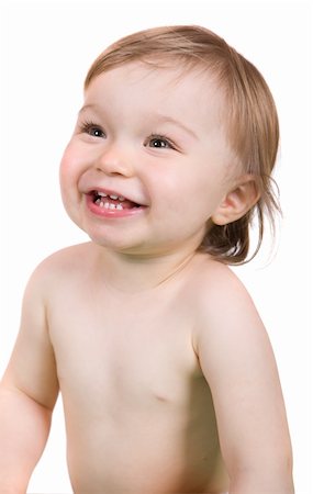 simsearch:400-04825533,k - sweet and happy baby girl. over white background Stock Photo - Budget Royalty-Free & Subscription, Code: 400-04092355