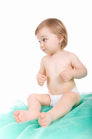 simsearch:400-04825533,k - sweet and happy baby girl. over white background Stock Photo - Budget Royalty-Free & Subscription, Code: 400-04092356