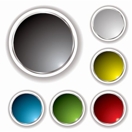 simsearch:400-05361582,k - Six button set with white bevel and various colored inserts Stock Photo - Budget Royalty-Free & Subscription, Code: 400-04093383