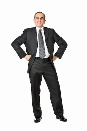 simsearch:400-04485729,k - Happy businessman in a suit isolated on white background Stock Photo - Budget Royalty-Free & Subscription, Code: 400-04093568