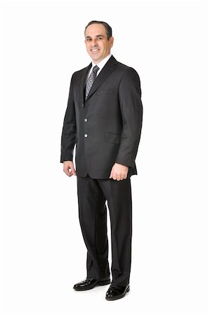 simsearch:400-04485729,k - Happy businessman in a suit isolated on white background Stock Photo - Budget Royalty-Free & Subscription, Code: 400-04093560