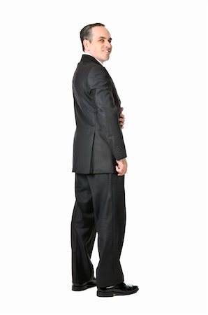 simsearch:400-04485729,k - Happy businessman in a suit isolated on white background Stock Photo - Budget Royalty-Free & Subscription, Code: 400-04093571