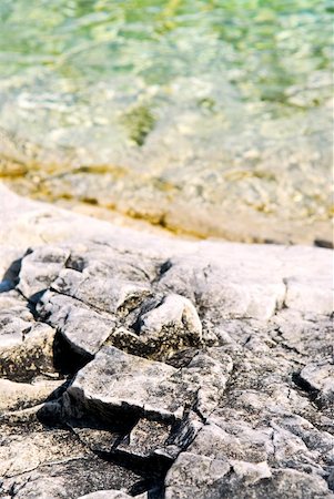 simsearch:400-05150811,k - Rock patterns at shore of Georgian Bay Stock Photo - Budget Royalty-Free & Subscription, Code: 400-04093641