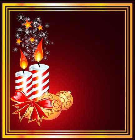 fire & water painting - Christmas Candled and Ribbon baclground Stock Photo - Budget Royalty-Free & Subscription, Code: 400-04104183