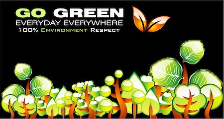 Go green recycle and environment background Stock Photo - Budget Royalty-Free & Subscription, Code: 400-04104208
