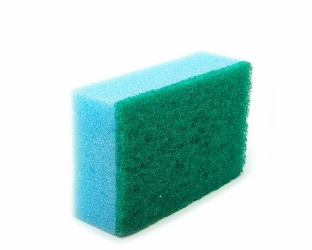 kitchen sponges isolated on a white background Stock Photo - Budget Royalty-Free & Subscription, Code: 400-04105271