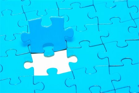 blue puzzles for background. business concept Stock Photo - Budget Royalty-Free & Subscription, Code: 400-04105273