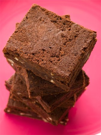 Stack Of Chocolate Brownies Photographie de stock - Aubaine LD & Abonnement, Code: 400-04105833