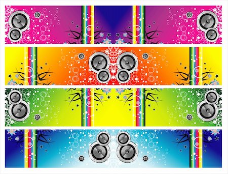 simsearch:400-04111274,k - grunge music and rainbow colorful banners Stock Photo - Budget Royalty-Free & Subscription, Code: 400-04106494