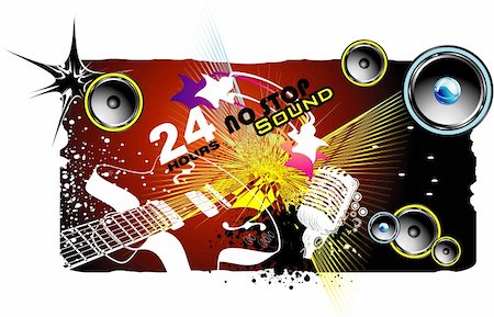 fire & water painting - Music Event grunge style background Stock Photo - Budget Royalty-Free & Subscription, Code: 400-04106501