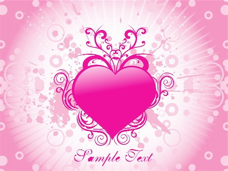 simsearch:400-04600780,k - abstract pink heart with retro background Stock Photo - Budget Royalty-Free & Subscription, Code: 400-04106664