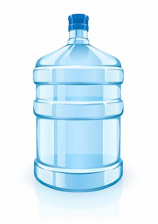 plastic bottle vector - big bottle with clean blue water drink - vector illustration Stock Photo - Budget Royalty-Free & Subscription, Code: 400-04106716