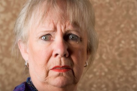 simsearch:400-04744719,k - Closeup portrait of horrified senior woman with bright lipstick Stock Photo - Budget Royalty-Free & Subscription, Code: 400-04106884