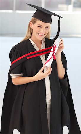 Beautiful Woman smiling at her graduation Stock Photo - Budget Royalty-Free & Subscription, Code: 400-04106946