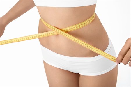 Female stomach with the measuring band, isolated Stock Photo - Budget Royalty-Free & Subscription, Code: 400-04107762
