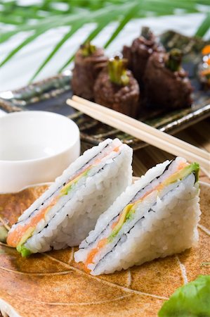 japanese sushi sandwich Stock Photo - Budget Royalty-Free & Subscription, Code: 400-04107937