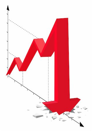 simsearch:400-04595089,k - diagram arrow down Photographie de stock - Aubaine LD & Abonnement, Code: 400-04109158