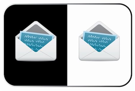 simsearch:400-04097123,k - Vector Mail Icon. Two Colors. Lumi Series. Stock Photo - Budget Royalty-Free & Subscription, Code: 400-04109167