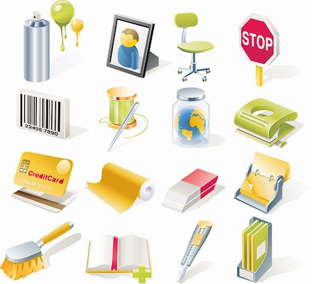 simsearch:400-07902734,k - Set of colorful and bright icons Photographie de stock - Aubaine LD & Abonnement, Code: 400-04109405
