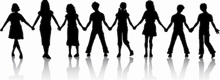 parent holding hands child silhouette - Silhouettes of children holding hands Photographie de stock - Aubaine LD & Abonnement, Code: 400-04109869