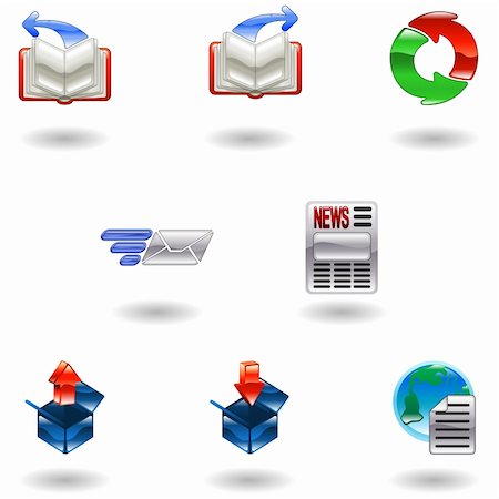 simsearch:400-04097123,k - A set of shiny internet browser icons Stock Photo - Budget Royalty-Free & Subscription, Code: 400-04101283