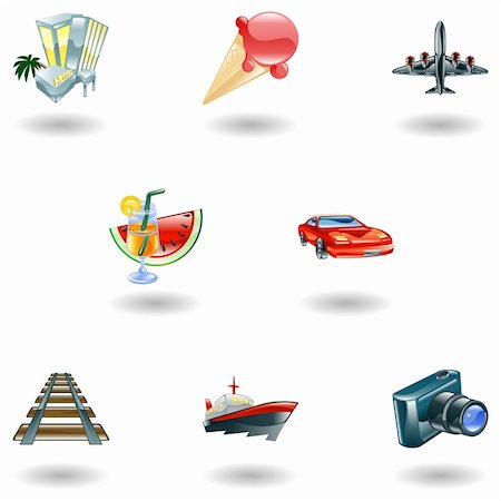 A travel and tourism web icon set Stock Photo - Budget Royalty-Free & Subscription, Code: 400-04101299