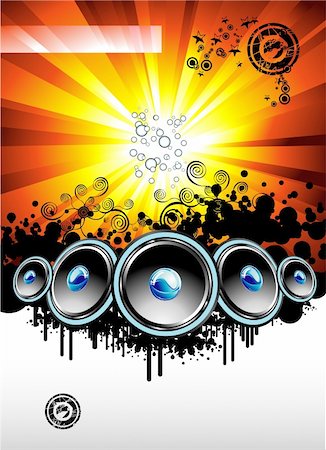 simsearch:400-06357823,k - Big musical Event Disco Night template Foto de stock - Super Valor sin royalties y Suscripción, Código: 400-04101823