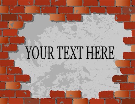 decorative signage on building - This is an abstract brick background - with space for copy Stock Photo - Budget Royalty-Free & Subscription, Code: 400-04102174