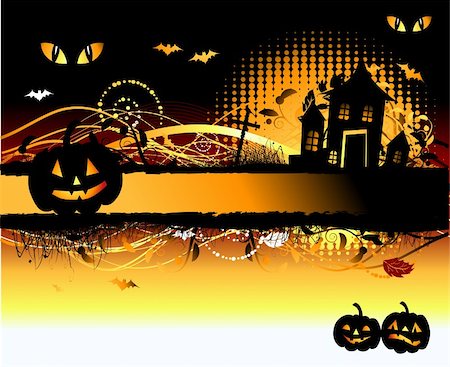 simsearch:400-05673521,k - Halloween night background Stock Photo - Budget Royalty-Free & Subscription, Code: 400-04102276