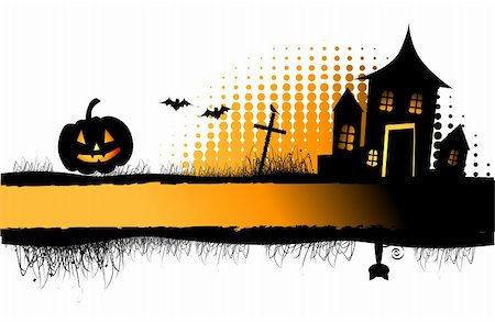 simsearch:400-09081867,k - Halloween night frame Fotografie stock - Microstock e Abbonamento, Codice: 400-04102280