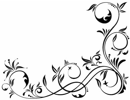 filigree drawings - Floral Background, element for design, vector illustration Stock Photo - Budget Royalty-Free & Subscription, Code: 400-04102821
