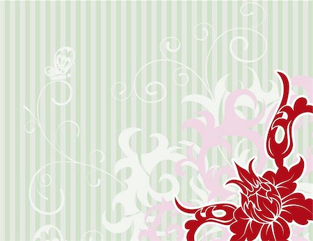 simsearch:400-04136291,k - Flower background with butterfly, element for design, vector illustration Foto de stock - Super Valor sin royalties y Suscripción, Código: 400-04102831