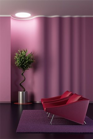 simsearch:400-04169683,k - lounge room with wavy wall Photographie de stock - Aubaine LD & Abonnement, Code: 400-04103589