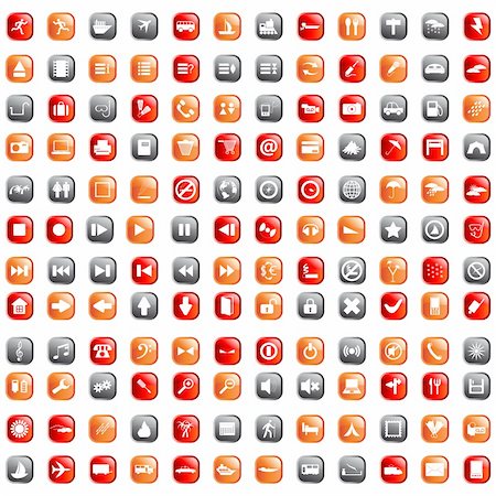 simsearch:400-04656121,k - Biggest collection of different icons for using in web design Photographie de stock - Aubaine LD & Abonnement, Code: 400-04103784