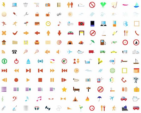 simsearch:400-04656121,k - Biggest collection of different icons for using in web design Photographie de stock - Aubaine LD & Abonnement, Code: 400-04103787
