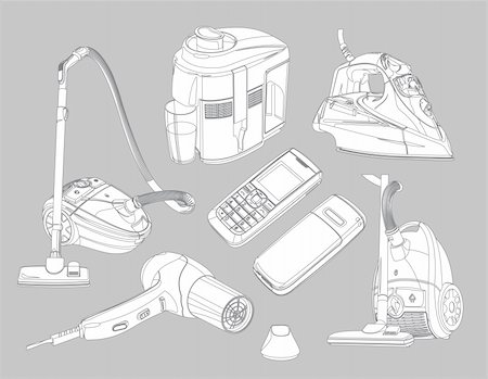 simsearch:400-04711767,k - A Vector .eps 8 illustration of the household goods Photographie de stock - Aubaine LD & Abonnement, Code: 400-04114183